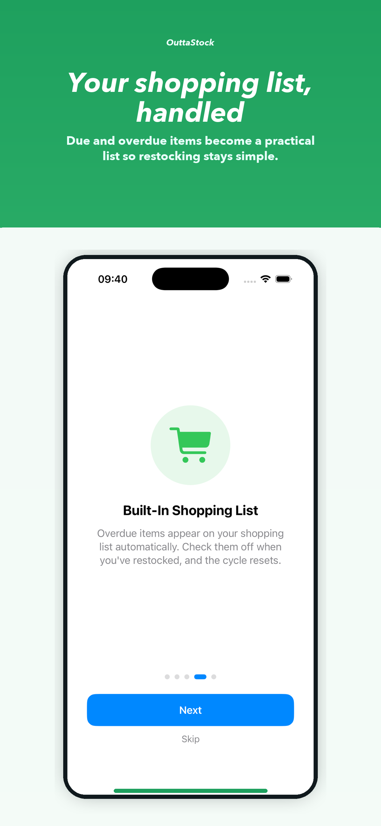 OuttaStock Reminders