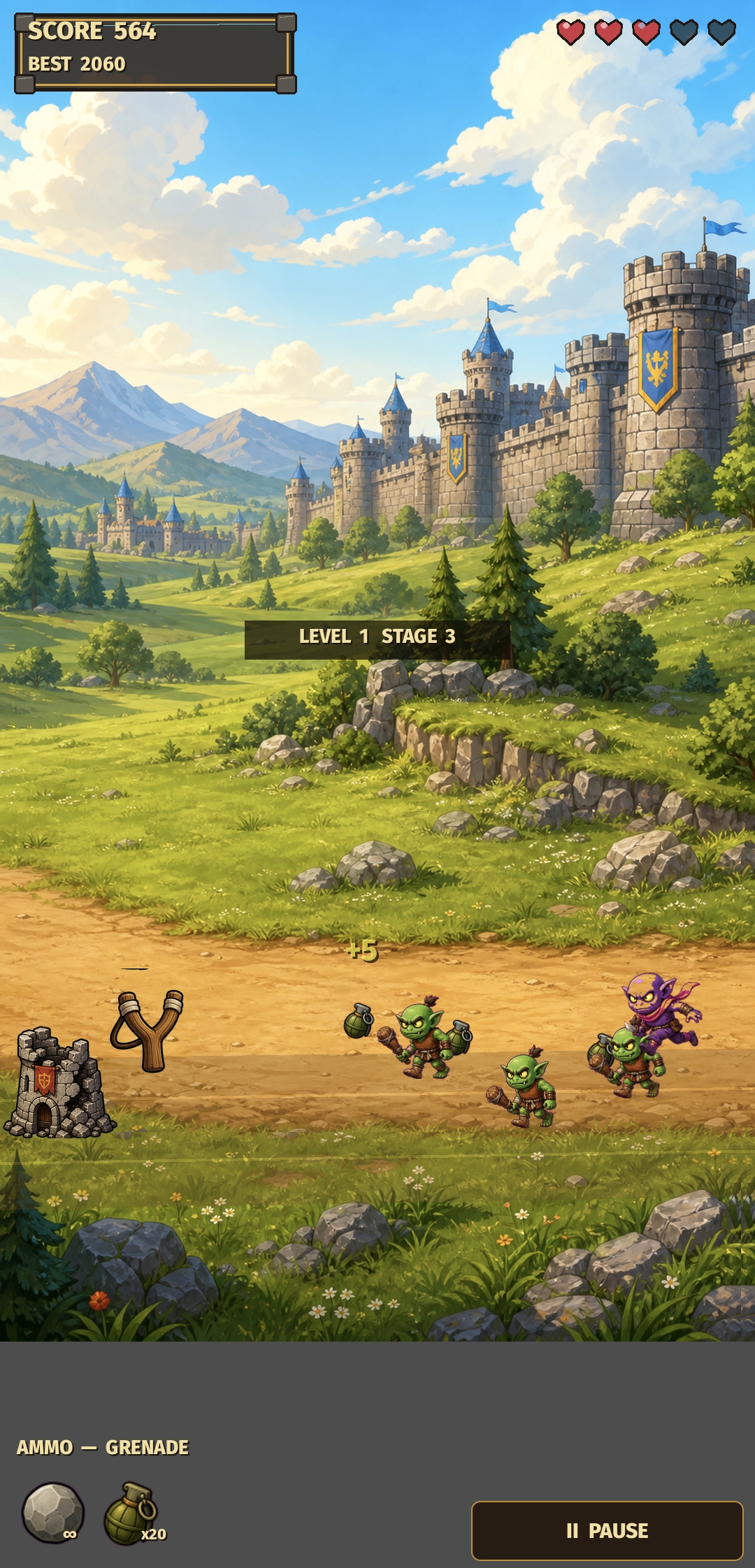 Slingshot Defender Screenshot