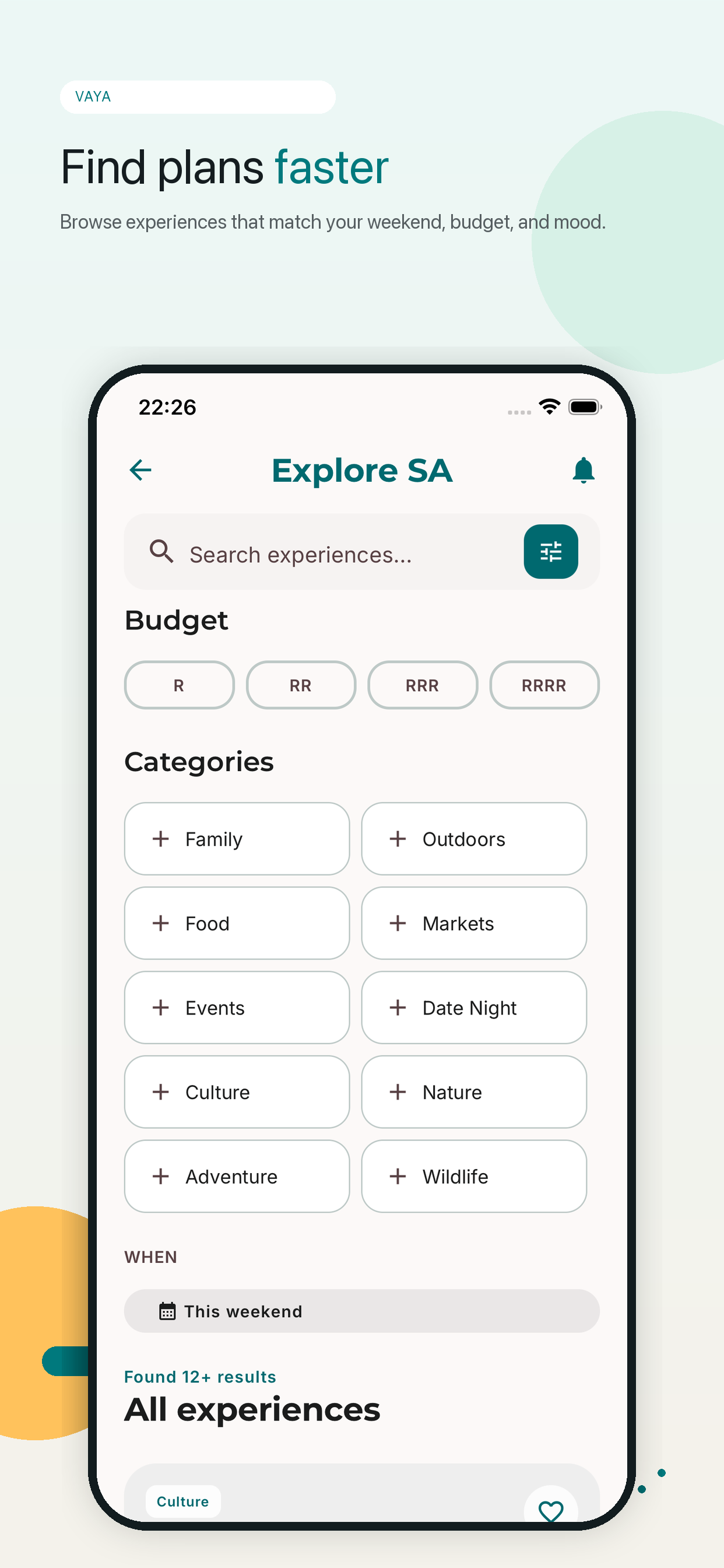 Vaya — Find plans faster on the map